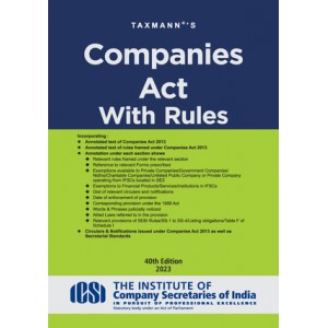 Taxmann's Companies Act with Rules (HardBound Pocket Edition 2023) 